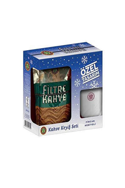 Kahve Dünyası Kahve Dünyası Özel Tasarım Kahve Keyif Seti - 2 Adet Filtre Kahve 250g (Fincan Hediyeli)