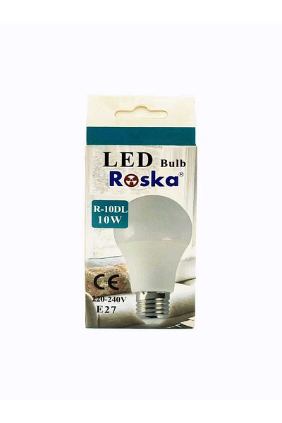 Generic ROSKA 10W LED Bulb E27 Base Daylight White, Energy Saving Light for Home & Office