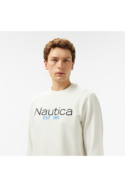 Nautica Erkek Krem Regular Fit Sweatshirt