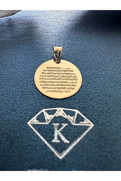 KRAFTIVA JEWELRY 14 Ayar Altın Ayetel Kürsi Dua Kolye Ucu