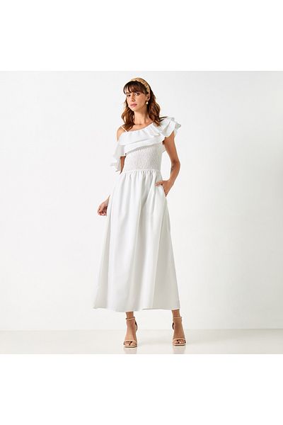 2Xtremz 2Xtremz Off Shoulder A-line Dress with Pockets