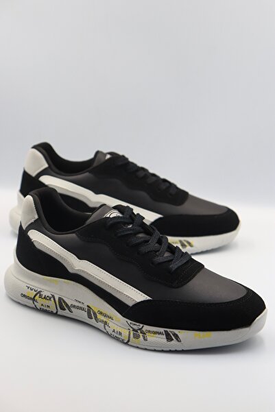 RODEO Men's Black Daily Comfortable Flexible Orthopedic Guaranteed Sneaker Shoes