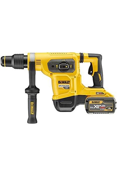 Dewalt مطرقة SDS Max 54 فولت مع بطاريتين 3 أمبير/ساعة وشاحن في صندوق أدوات، أصفر/أسود، DCH481X2-GB