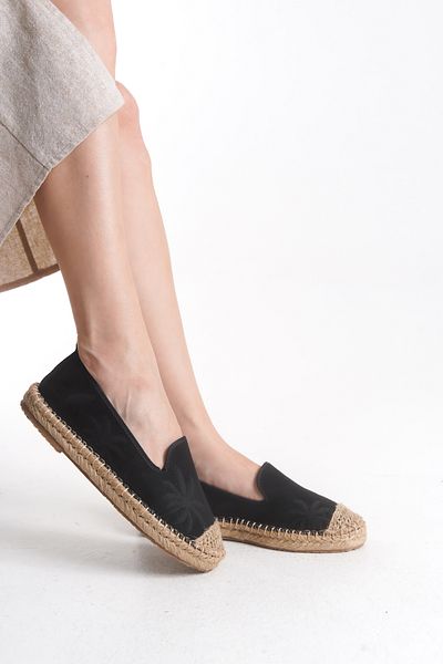 MARSEDO Women's Espadrille Flat Heel Casual Shoes Palm