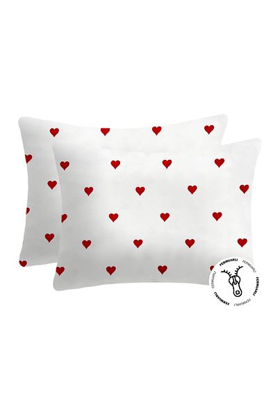 Lief Home Heart Hidden Zipper Pillow Case 50X70 (2 Pieces)