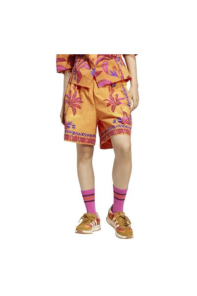 adidas JD6289-K adidas Farm Prm Κοντό γυναικείο σορτς και πορτοκαλί Capri