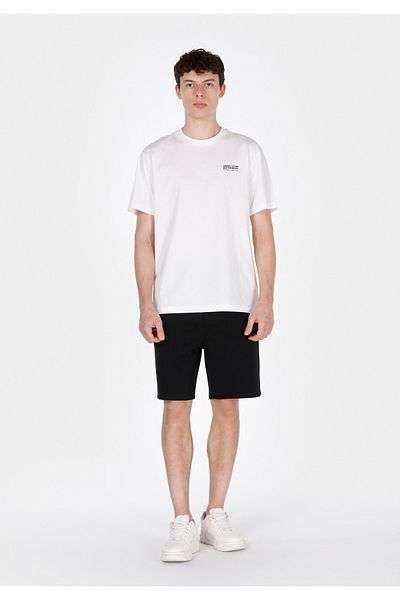 Colin's Regular Fit Mid Waist Plain Men's Black Shorts