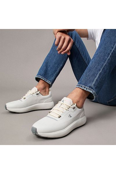 Calvin Klein Men's White Logo Sneaker