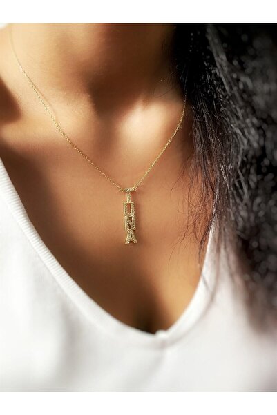 Genel Markalar 925 Ayar Gümüş Dikey El Yazılı Isim Kolye