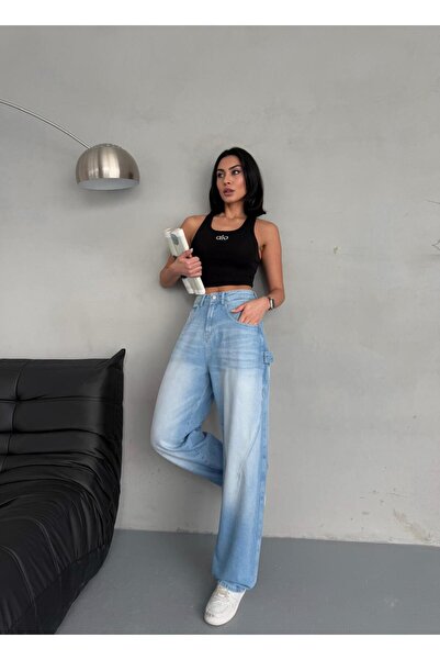 Zeo Basic Baloon Fit Open Indigo Jean with Seam Detail Axle Pocket