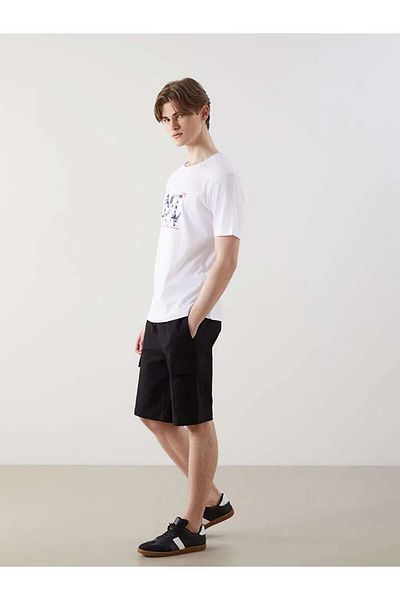 LC Waikiki Ανδρικό σορτς Cargo XSIDE Black Slim Fit