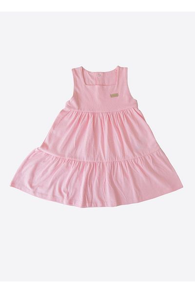kitikate Organic Limo Kids Dress Dark Pink