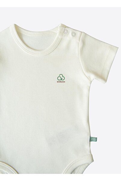 kitikate Organic New Basic Short Sleeve Body Kids Boy Ecru