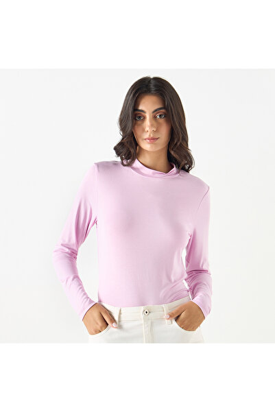 FAV High Neck T-shirt with Long Sleeves