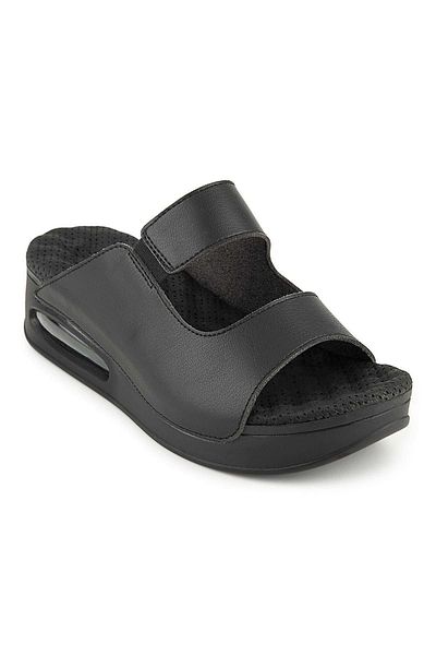 Muya Γυναικείες παντόφλες Beso Anatomical Air Max Sole Heel Spur Μαύρες