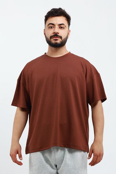 OXVİN Ανδρικό μπλουζάκι Oversize Modal Fabric Soft Loose Fit T-Shirt Basic T-Shirt