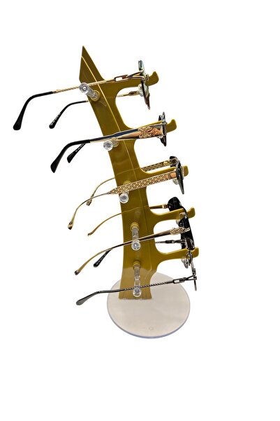 STAND MARKET Glasses Stand Sailing Model, 5 Glasses Capacity Stand Pearlescent Gold