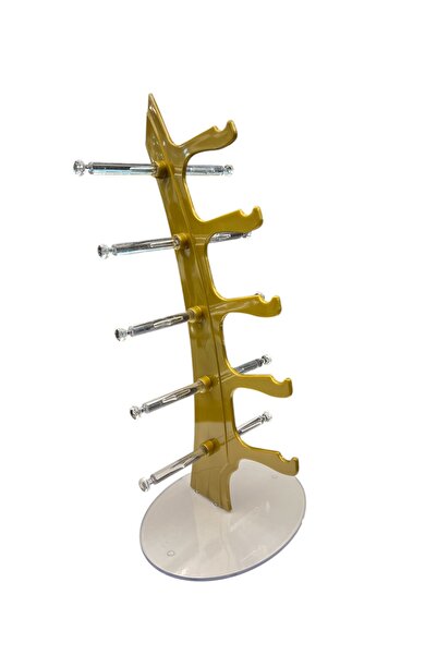 STAND MARKET Glasses Stand Sailing Model, 5 Glasses Capacity Stand Pearlescent Gold