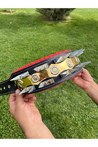 Sürmeli Tasma Geniş Kangal Çoban Köpek Tasması Hakiki Manda Derisi 1. Sınıf Çoban Serisi