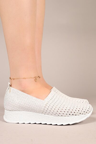 Birikon SNİX Трикотажні балетки на товстій підошві СРІБЛО