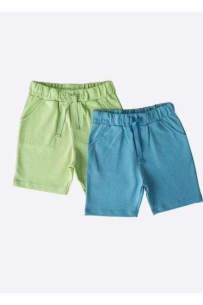 kitikate Organic Dorian 2-Piece Shorts - Blue / Green