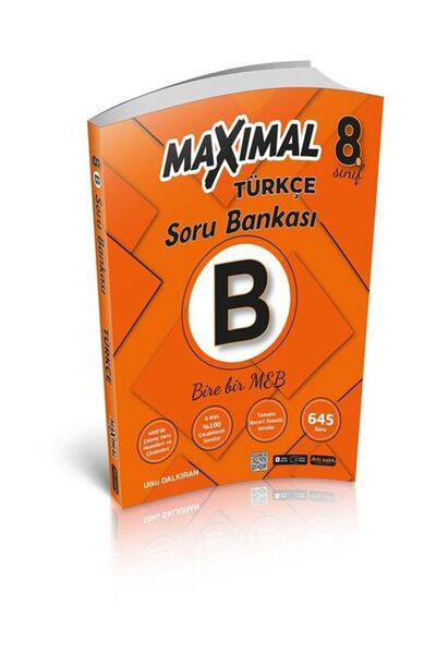 Artı Zeka Yayınları 8 Sınıf Türkçe Maximal Bire Bir MEB Soru Bankası -B-