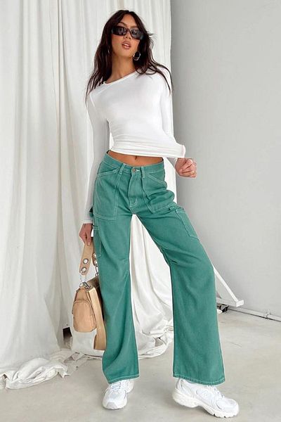 Madmext Weißer Basic-Langarm-Body mit Rundhalsausschnitt Mg1701