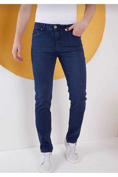 GİRAY TEX Men's Navy Blue Jeans