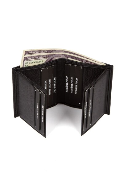 Newish Polo Men's Black Genuine Leather Wallet and Card Holder