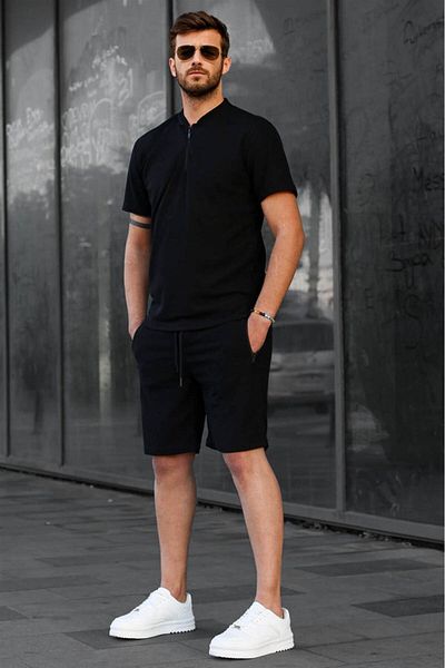 Madmext Μαύρο ανδρικό σορτς Regular Fit 6364