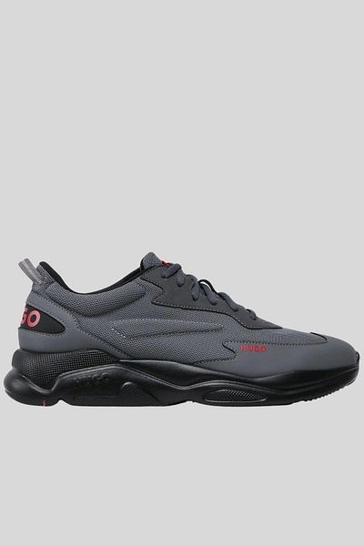 HUGO Men's Leon Runn Sneaker Gray
