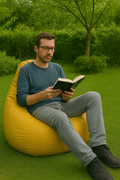 Pufumo Deri Armut Koltuk Sarı