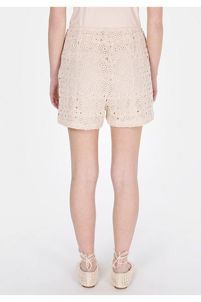 Colin's Slim Fit Mid Waist Straight Women's Beige Shorts
