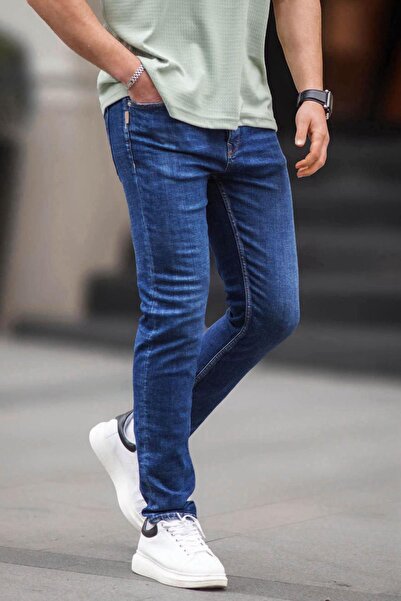 Madmext Mavi slim fit Erkek Jean 6863