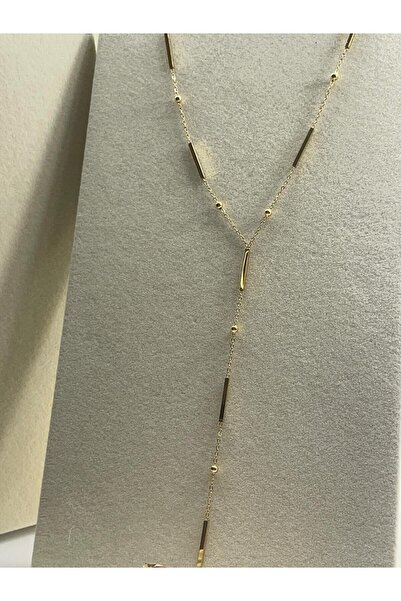 Onsiletişim 'lotusbybuket' çelik gold uzun zincir özel tasarım Y dekolte kolye