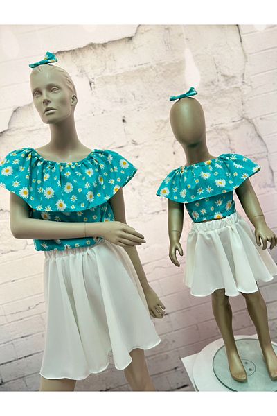 NA ADDESIGN Set de fuste bluză pentru mama fiică (NEBUTĂRIȚI SE ADĂUGĂ SEPARAT LA COȘUL DE PREȚURI SEPARATE)