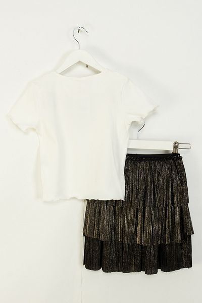DMB BOYS & GIRLS Girl Skirt Tshirt Cotton 2 Piece Set