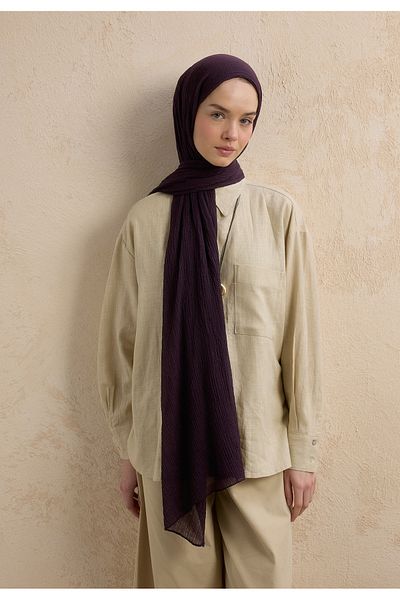 Fresh Modal Krinkil Shawl Purple