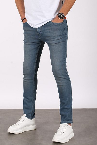 Madmext Pánské modré skinny Fit Jean 5679