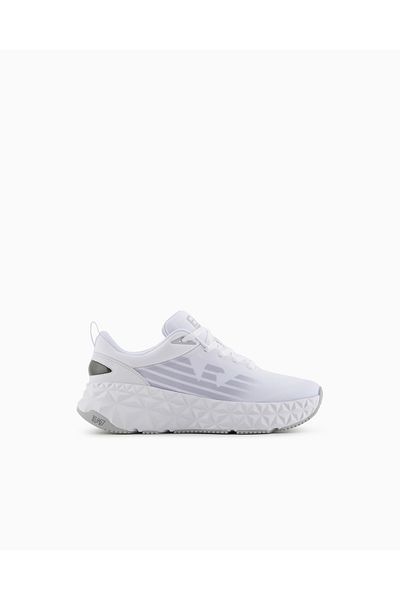EA7 Unisex Comfortable High-Based Breathable Mesh Detailed Eagle Logo Gray Sneaker X8X239 Xk43