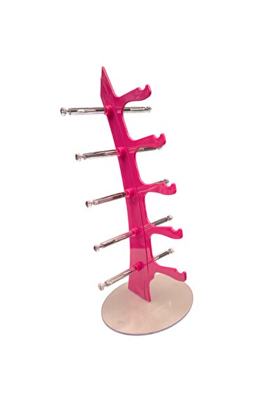STAND MARKET Glasses Stand Sailing Model, 5 Glasses Capacity Stand Dark Pink