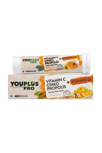 Youplus Youplus Pro - Vitamin C D and Zinc Propolis 15 Effervescent Tablets Set of 3