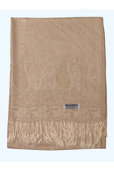 mim eşarp Işıl İpek - Ethnic Patterned Pashmina Shawl 75X190