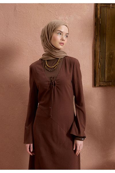 Fresh Modal Checkered Shawl Nude