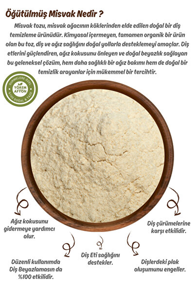 Gülçehre %100 Saf Misvak Ağaçlarının Elde Edilen Yenebilir Öğütülmüş Misvak Tozu {Salvadora Persica} | 30Gr.