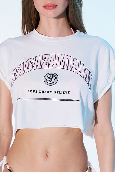 Sagaza Studio Tricou Ss6046 Marlıne Crop