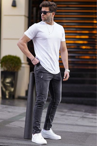 Madmext Smoked Slim fit pánské džíny 6867