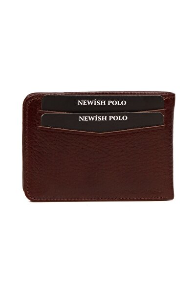 Newish Polo Men's Genuine Leather Wallet and Card Holder - Brown