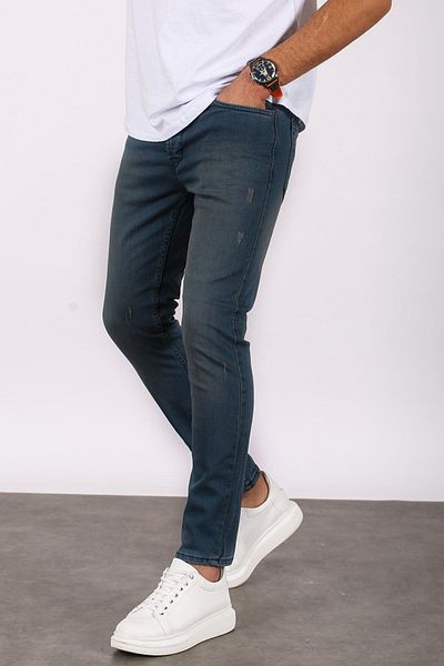Madmext Pánské modré skinny Fit Jean 5680