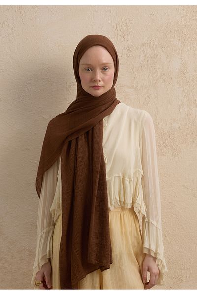 Fresh Modal Krinkil Shawl Cacao